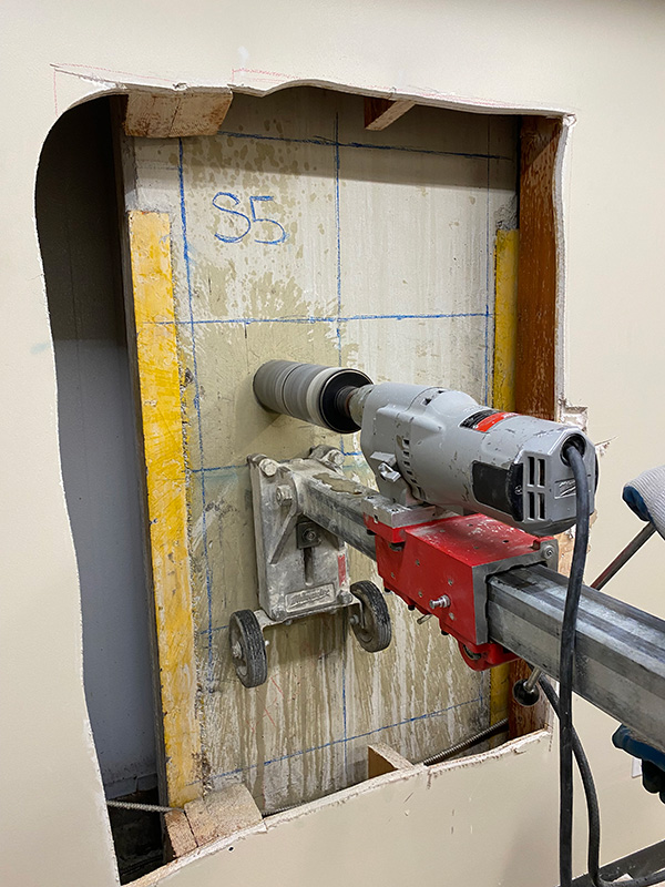 130 s myers structural investigation core drilling sub wall